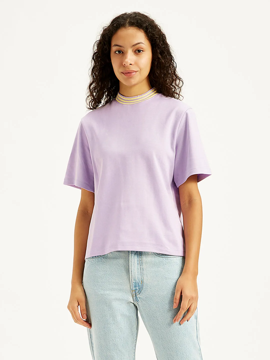 Women's Solid Relaxed Fit T-Shirt All-Purpose Wear