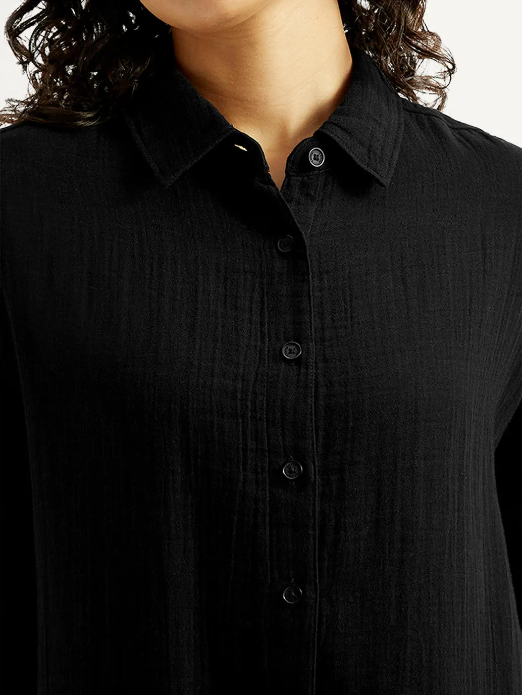 Women's Solid Slim Fit Shirt Fashionable Comfort