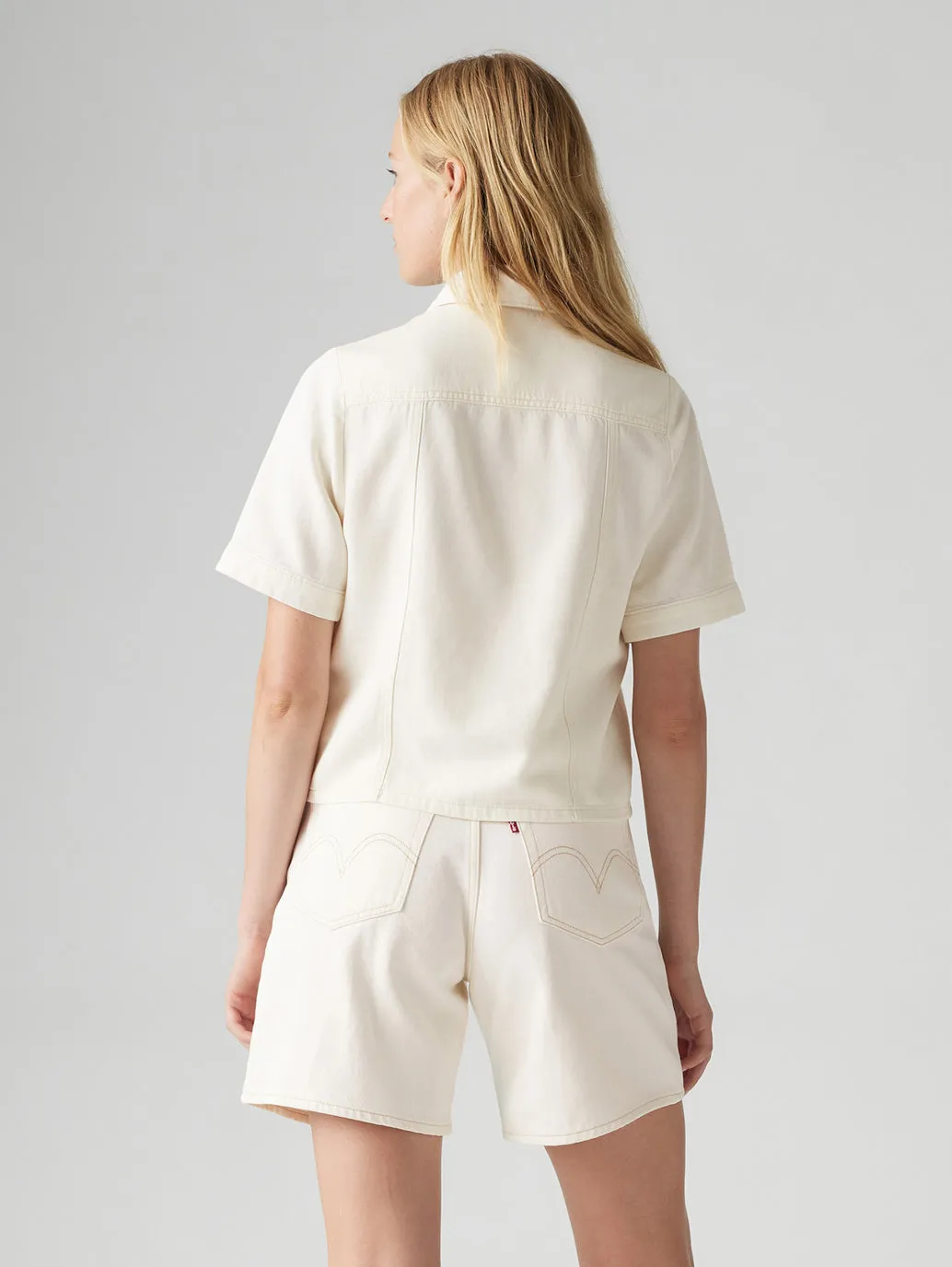 Women's Solid Spread Collar Shirt Striped style Soft Touch