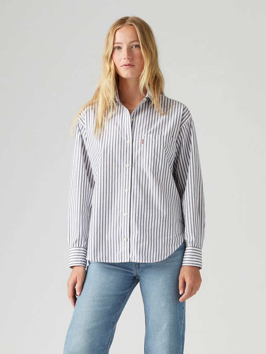 Women's Striped Relaxed Fit Shirt Cultural Inspired Sleeveless Cut