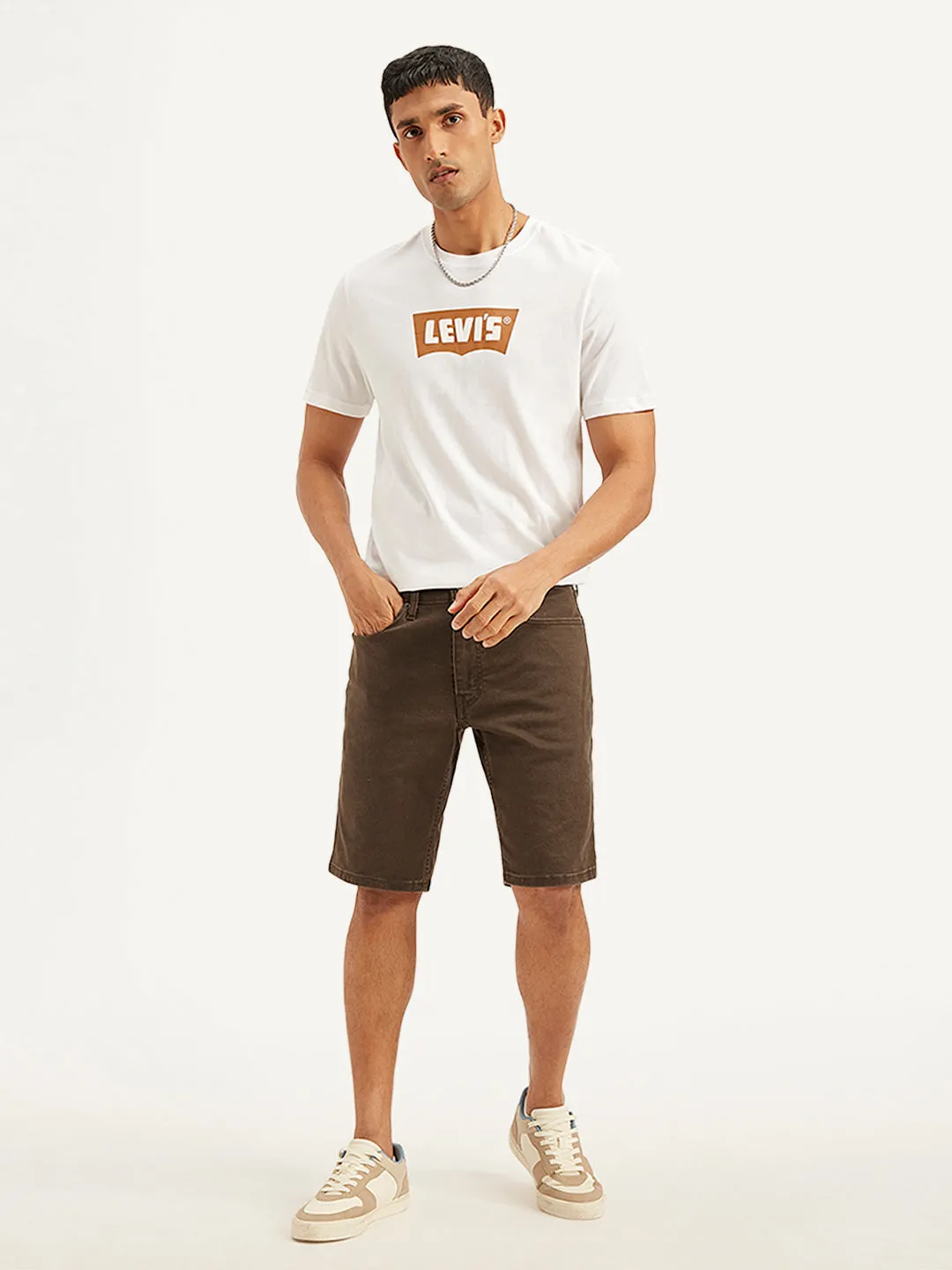 camping clothes Men's Brown Tapered Shorts