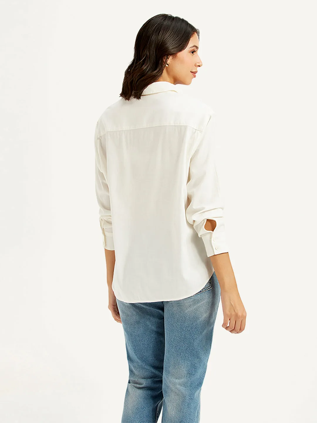 Women's Solid Relaxed Fit Shirt Summer Fashion Casual Chic