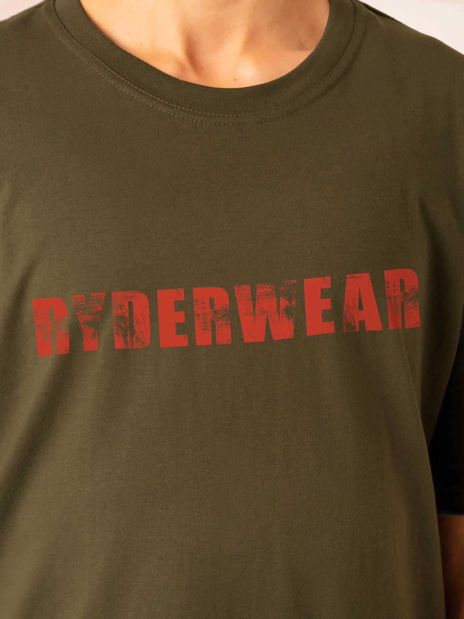 Relaxed Wearable Flexible Fit Training T-Shirt - Olive