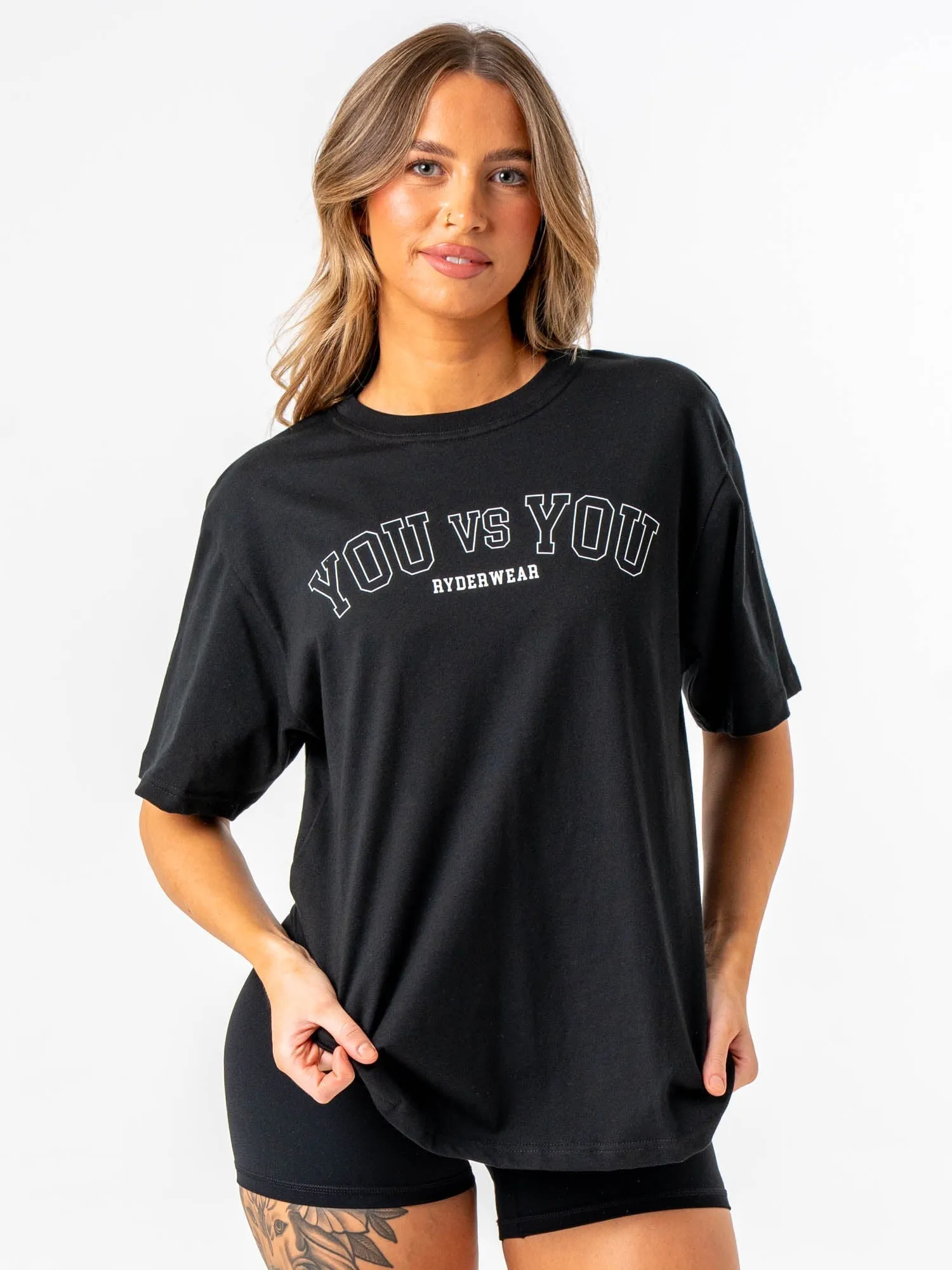 You vs You Oversized T-Shirt - Black Athletic Fit