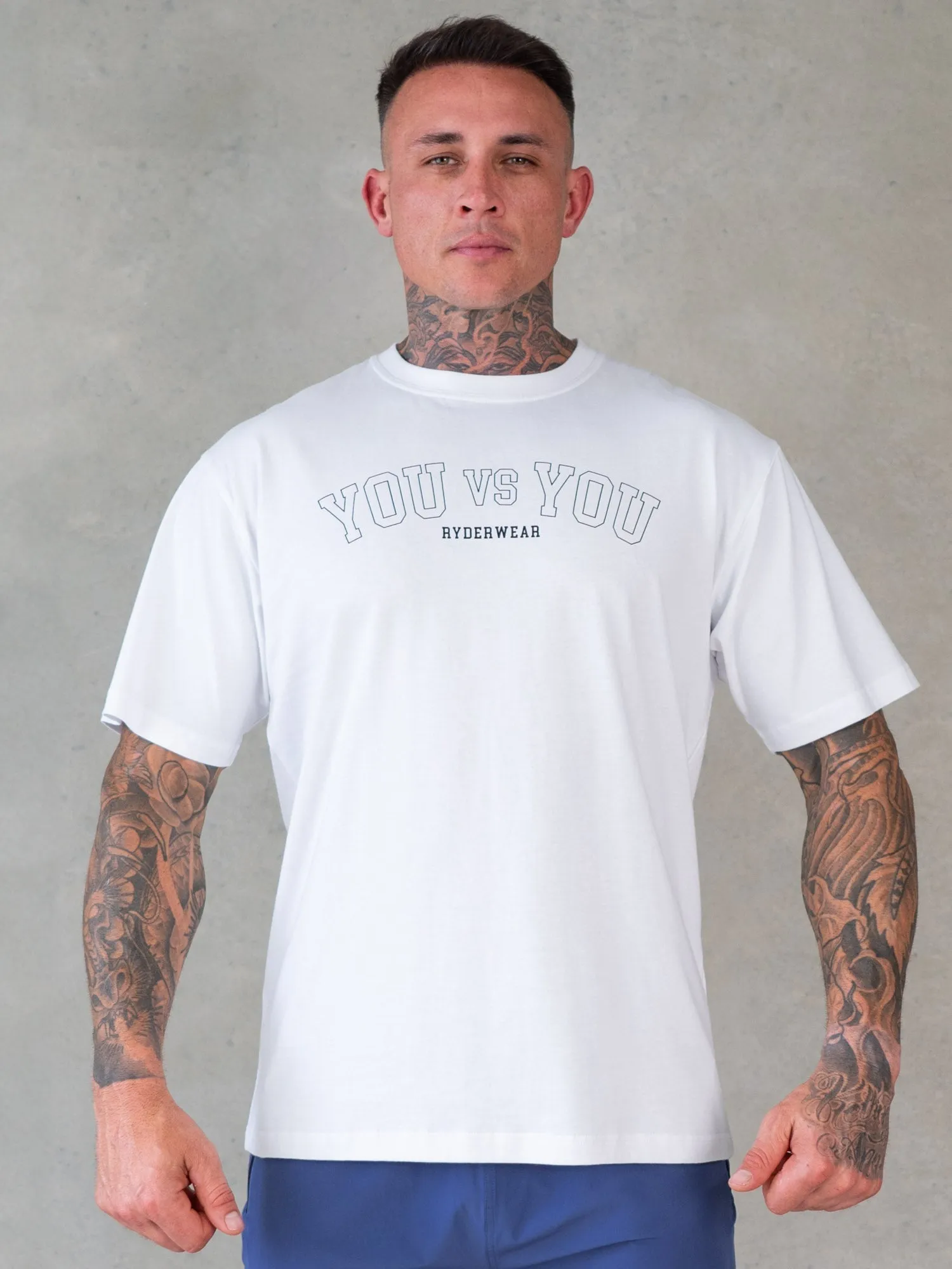 Chill Comfort Sleek Performance You vs You Oversized T-Shirt - White