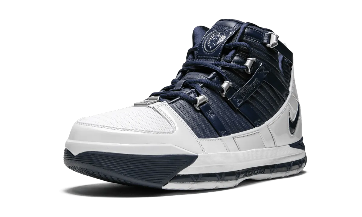 Zoom Lebron 3 QS "White/Navy" Heat resistant