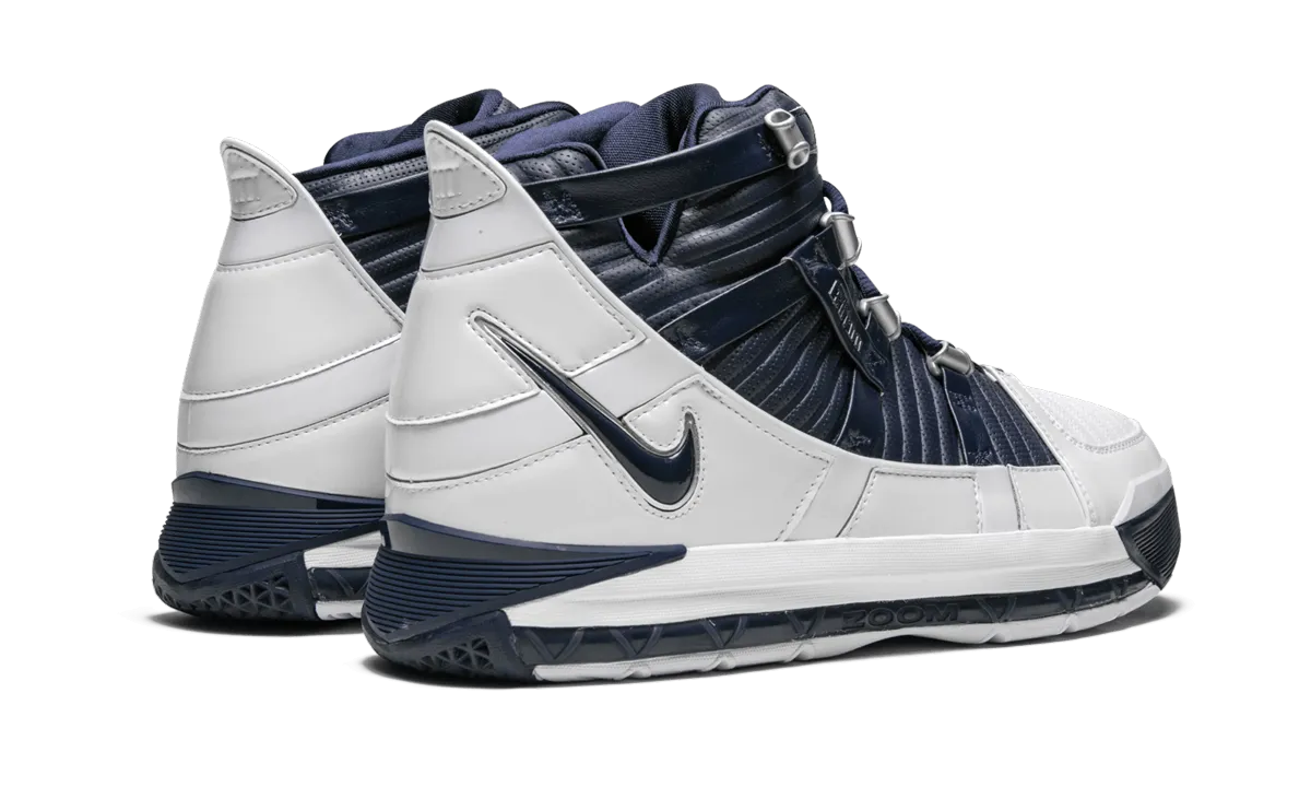 Zoom Lebron 3 QS "White/Navy" Cross Move